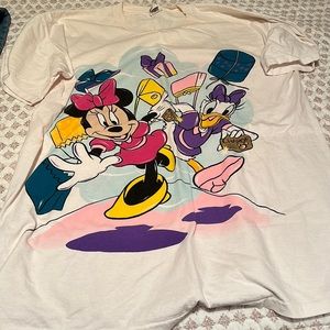 Vintage Disney store Minnie and Daisy CHARGE oversize tshirt
